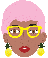 Pineapple Pompoms Sticker by Loome