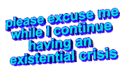 existential crisis Sticker by AnimatedText