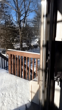 Dad Takes a Tumble Throwing Boiling Water to Make Snow in Freezing Hewitt