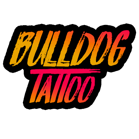 Bulldogtattoo giphyupload dog shop tattoo Sticker