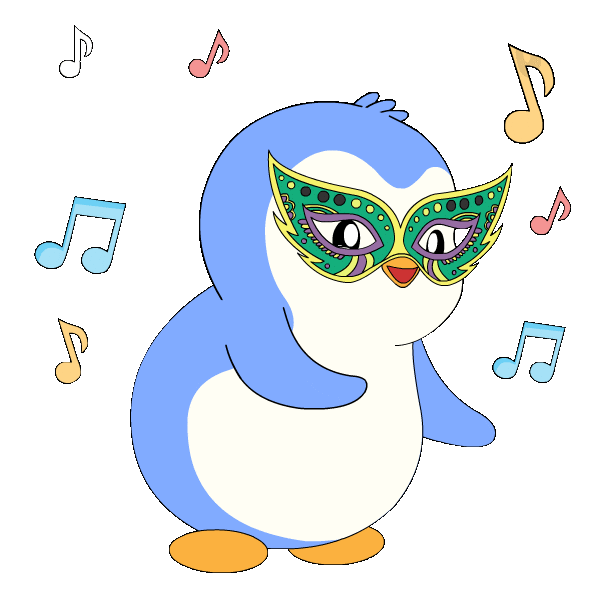 Happy Mardi Gras Sticker by Pudgy Penguins
