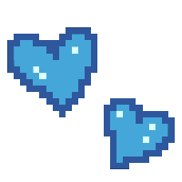 Blue Hearts Love Sticker