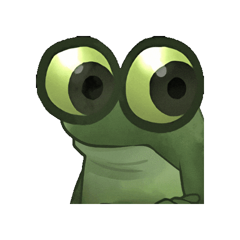 PeepoHD giphygifmaker what frog big eyes Sticker