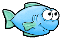Fischda fish fisch zunge augenrollen Sticker