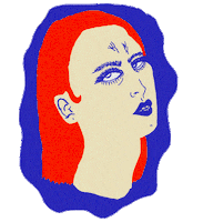 Cobalt Blue Orange Sticker