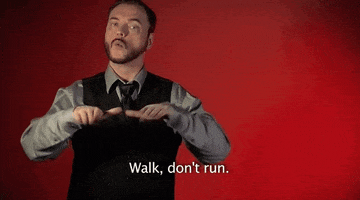 sign language walk dont run GIF by Sign with Robert