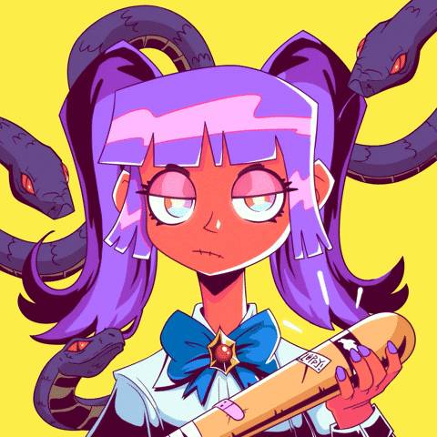 Girl Neon GIF