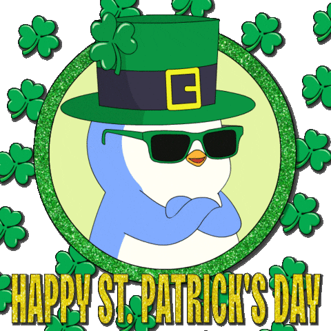 St Patricks Day Penguin Sticker by Pudgy Penguins