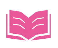 Pink Book Sticker by heidenheim.de