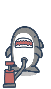 Shark Balloon Sticker