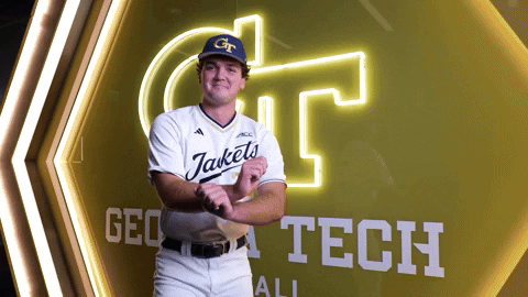 Georgia Tech Baseball GIF by Georgia Tech Yellow Jackets