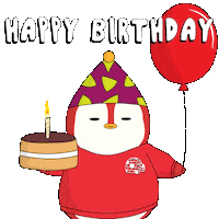 Happy Birthday Party Sticker by Pudgy Penguins