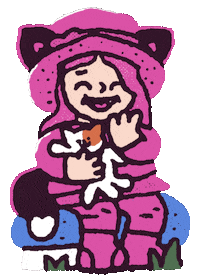 Happy Kawaii Girl Sticker by zhenya artemjev