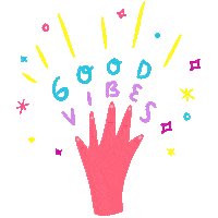 Happy Good Vibes Sticker by Jonathan Mont