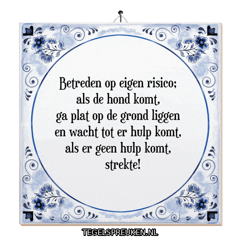 Plat Grap Sticker by Tegelspreuken.nl