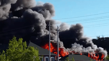 Smoke from Dramatic Massachusetts Mill Fire Can Be Seen for Miles