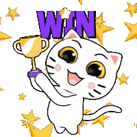 Cat Win Sticker by KIKI