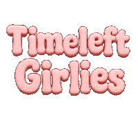 Timeleft cute text typography girls Sticker