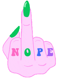 Pink No Sticker by Kim Saira