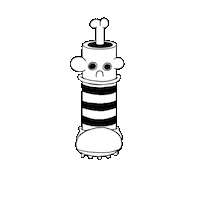 Black And White Art Sticker by Happy Motion