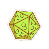 Arinadream89 roll dd dice dungeon Sticker