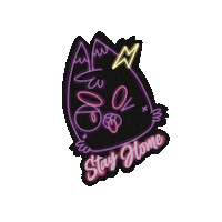 artyandchikle cat kawaii neon gato Sticker