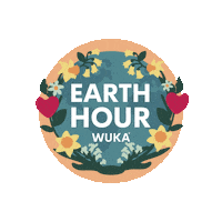 Earth Hour Flower Sticker by Wuka Wear