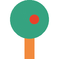 kraem music green apple tree Sticker