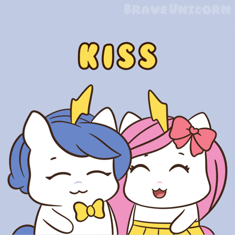 First Kiss Love GIF by Brave Unicorn