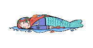 Bored Mermaid Sticker
