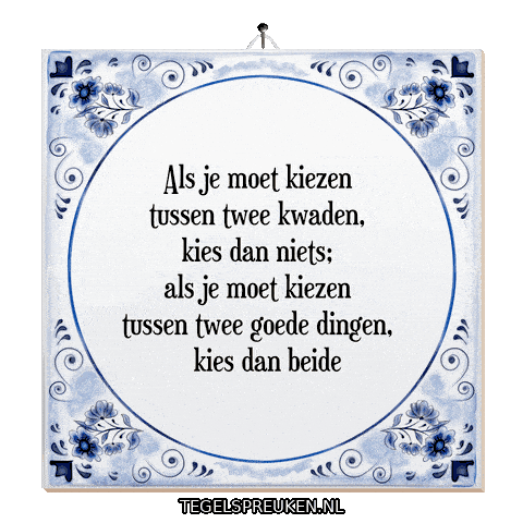 Humor Keuze Sticker by Tegelspreuken.nl