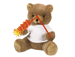 Teddy Bear Chines New Year Sticker