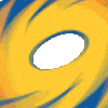 Text gif. against a white background are set the words "happy birthday" in all caps. the words are a deep blue, framed by a light gold. At the beginning of the gif, confetti explodes into the air all over the screen. 