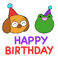 Happy Birthday Dog Sticker by Timothy Winchester