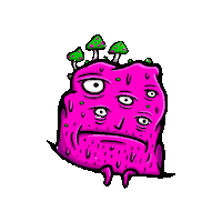 Sad Art Sticker by PsychonautzNFT