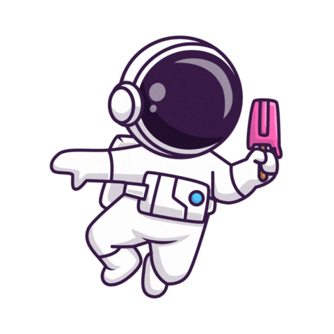 mrmoonmissionhq giphyupload space ice cream astronaut Sticker