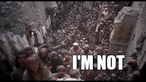kevinwilliams74e7 giphygifmaker monty python life of brian im not GIF