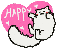 Happy ねこ Sticker