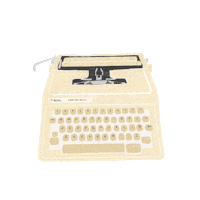 Vintage Typewriter Sticker by Our Second Nature