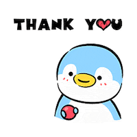 Thanks Penguin Sticker by Miniso Canada