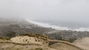 Hurricane Olaf Brings Strong Winds and Stormy Seas to Baja California