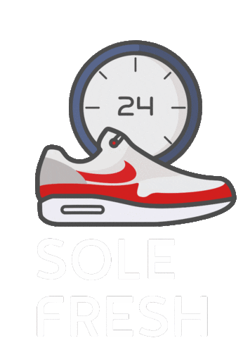 SoleFreshru giphyupload sneakers clock dirt Sticker