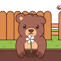Teddy Bear Flower GIF by BEARISH