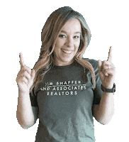 Point Up Look Here Sticker by Jim Shaffer and Associates