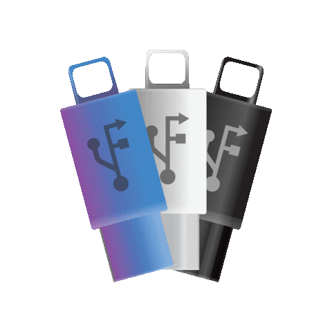 UntitledFolders uf usb flash drive usbc Sticker