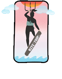 Girl Beach Sticker by KITEYLOOPY