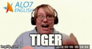 tiger total physical response GIF by ALO7.com