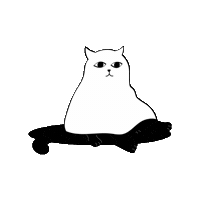 Bored Cat Sticker by shy ghost squad