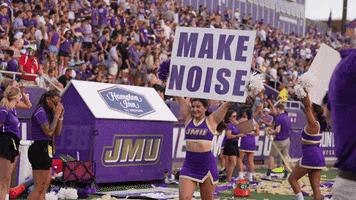 Make Some Noise Football GIF by James Madison University