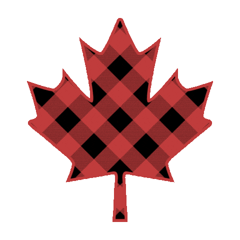 Maple Leaf Plaid Sticker by ET Canada